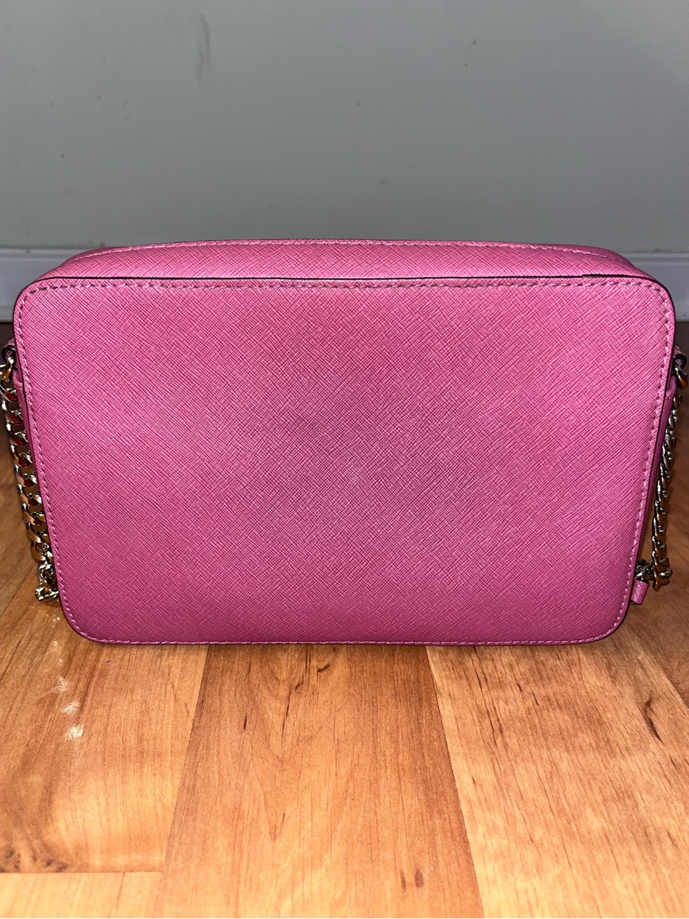 Michael Kors Pink Saffiano Leather Crossbody with Matching Wristlet - Picture 3 of 16